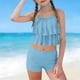 thumbnail image 5 of Niñas Trajes de Baño de Dos Piezas Tamaño 10-12 Verano Weiyi Impresión Traje de Baño de Playa con Estampados Florales Set de Dos Piezas Shorts, 5 of 9