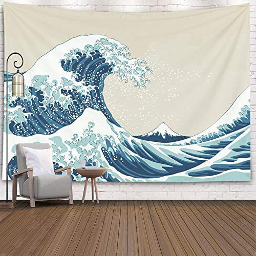 Pamime Aesthetic Room Décor,Ocean Tapestry,Ocean Wave Tapestry, Great