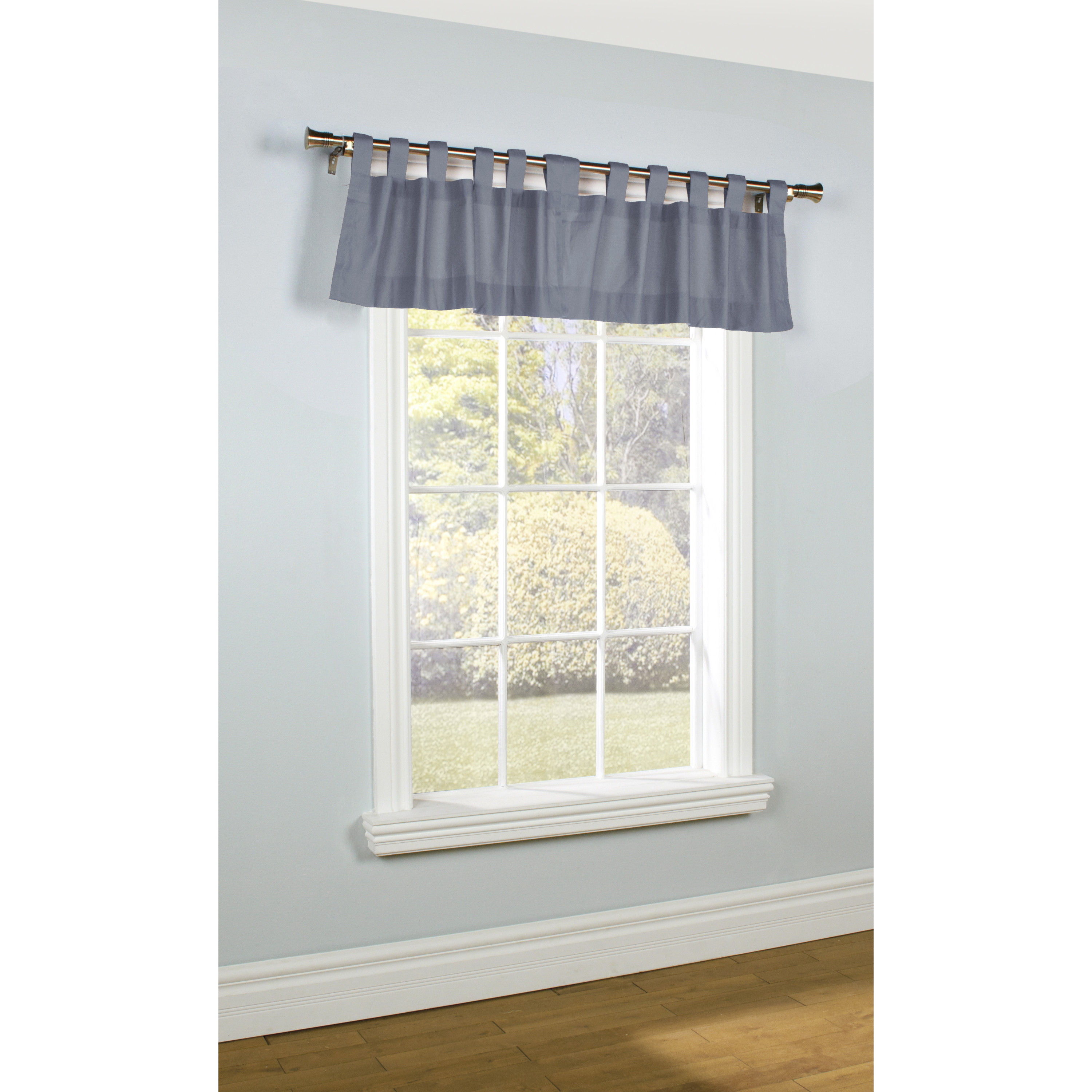 Winmate Insulated Cotton Tab Top Valance 40" x 15" in Blue