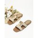 thumbnail image 2 of Fashionable Slide Sandals Women Colorblock Flat Sandals, 2 of 4