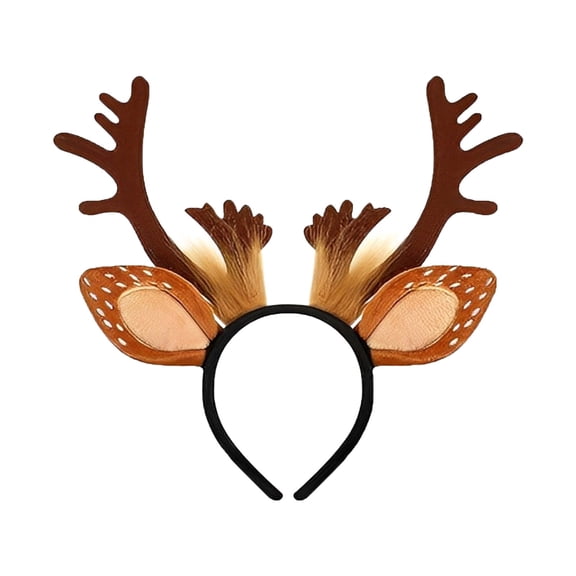 Christmas Headband Hat with Ears Santa Holiday Headwear for Kids Toddler Baby Festive Accessories