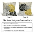 thumbnail image 6 of Black Yellow Pillow Covers 16x16 Inch Dahlia Flower Throw Pillows Modern Geometry Floral Pillowcase Linen Square Cushion Case Decor for Home Sofa Couch Bed, Set of 2 (22_121539), 6 of 6