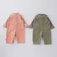 thumbnail image 2 of 0-3Y Baby Sleeveless Romper Solid Color Infant Jumpsuit Toddler Overalls Spring Boys and Girls Clothing Optional Striped T-shirt, 2 of 6
