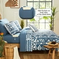 thumbnail image 3 of King Size Comforter Set 8 Piece, Reversible Boho Comforter Sets, Spliced Aztec Pattern, Down Alternative Bed in A Bag with Comforter, Sheets, Pillowcase & Shams (Blue, 102x90 Inches), 3 of 4