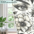 thumbnail image 4 of Flowers Around Eyes Blackout Curtains Thermal Insulation 63 inch Grommet for Bedroom Living Room Bathroom Kitchen Windows 2 Pack, 4 of 6