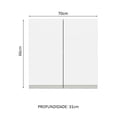 thumbnail image 2 of Alacena 70 cm 2 Puertas Madesa Glamy Marron/Blanco, 2 of 5