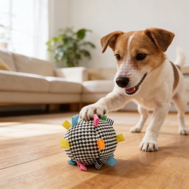 NWOKYZGH Pet Plushs Ringing Ball Colorful Interactive Boredom Relief Bites-proof Toy Balls General Indoor Toy