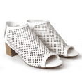 thumbnail image 3 of J. Adams Maddie Booties for Women - Peep Toe Low Block Heel Hook & Loop Strap Sandals, 3 of 7