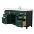 thumbnail image 2 of Beckett 60" Green Single Vanity & Giotto Quartz Top (1-Hole) & Nickel Trim, 2 of 5