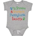 thumbnail image 3 of Inktastic Pennsylvania Grandma and Grandpa Love Me Boys or Girls Baby Bodysuit, 3 of 5