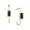 Black, variant on 1928 Jewelry 14K Gold Dipped Square Crystal Open Hoop Stainless Steel Post Earrings (Pink)