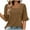 Khaki, variant on Atogsazn Womens 3/4 Sleeve Shirts Summer Square Neck Bell Sleeve Tops Business Casual Loose Tunic Work Dressy Blouses Khaki M