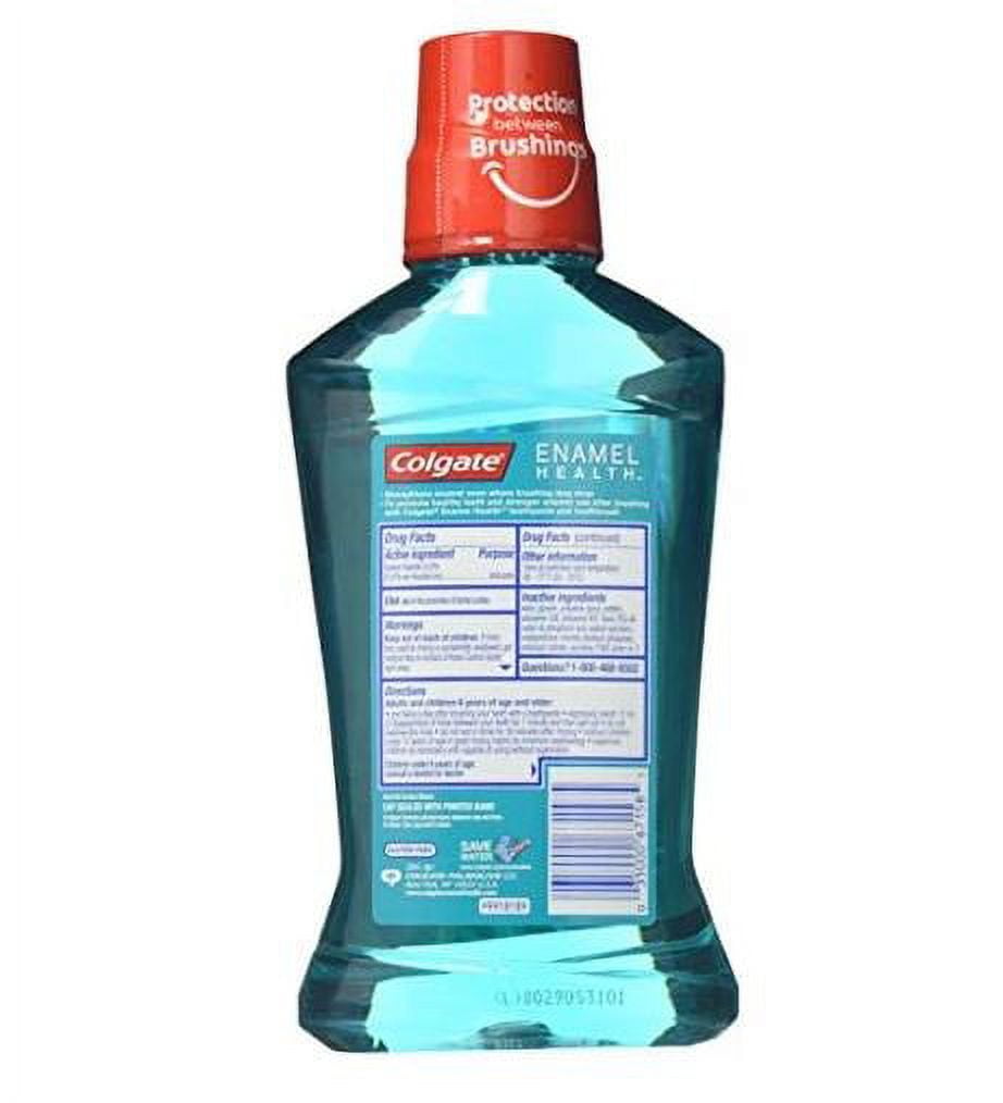 Colgate Enamel Health Sparkling Fresh Mint Anticavity Fluoride Mouthwash, 500 Milliliters - 6 Pack