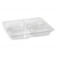 thumbnail image 1 of 360 Pack, 24Oz Super Clear Recycled Pet Tray, 4 Compartment, 8.68 x 6.62 x 1.25", Lids Sold Separately for Food Packaging, 1 of 1