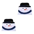 thumbnail image 3 of Monstrate Juego de fundas para sillas de cocina con muñeco de nieve navideño negro 2piezas Monstrate CBP008882, 3 of 5