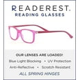 thumbnail image 5 of Readerest Blue Light Blocking Reading Glasses Hot Pink 150 Magnification, 5 of 8