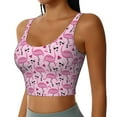 thumbnail image 2 of Pofeuu Cute Watermelon Flamingo Print Sports Bra for Women Sexy Vest Yoga Running Gym Fitness Crop Bras Tops-Small, 2 of 8