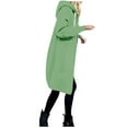thumbnail image 2 of qolati Women's Casual Zip Up Hoodies Fall Winter Long Length Hooded Cardigan Pockets Long Sleeve Drawstring Hoodie Dress Oversized Sweatshirt Coats, 2 of 6