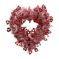 thumbnail image 2 of Valentines Day Heart Garland Wreath, Artificial Red Floral Hanging Decor for Stair Railing Mantel Table, No Maintenance Valentine’s Party Wedding Anniversary Decoration, 2 of 6