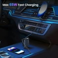 thumbnail image 4 of RAMPOW Retractable Car Charger, iPhone Car Charger, 4 in 1 iPhone 16 Car Charger Adapter Fast Charging 65W, 4 of 4