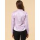 thumbnail image 5 of Allegra K Blusa Puntos Irregular Manga Larga Cuello Del Lazo Trabajo Casual Para Mujer Morado S, 5 of 6