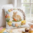 thumbnail image 6 of QuanTara Embroidered Easter 'Good Things' Pillow Cover 18x18in, Soft Short Lint Decorative Throw Pillow Case for Sofa, Bed, Living Room, 6 of 6