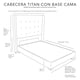 thumbnail image 4 of Box Base cama Individual + Cabecera Titan Gris, 4 of 4