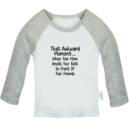 

That Awkward Moment Funny T shirt For Baby Newborn Babies T-shirts Infant Tops 0-24M Kids Graphic Tees Clothing (Long Gray Raglan T-shirt 18-24 Months)