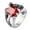 Silver Red Stone, variant on Men's Stainless Steel Monster Claw Wrap Square Gemstone Ring Gothic Hollow Biker Finger Jewelry Silver Purple Stone Size 11
