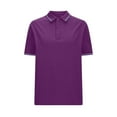 thumbnail image 6 of VgaVtl Polo Womens Shirt Short Sleeve Collared Blouse for Women Loose Fitness Solid Color Casual Button Tops,Purple L, 6 of 8