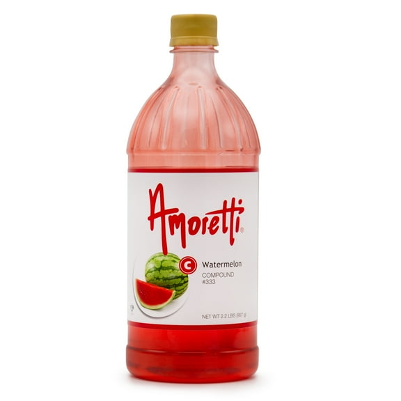 Amoretti - Watermelon Compound 2.2 lbs - Natural Flavors, Shelf Stable Even After Opening, Certified Kosher, TTB Approved, Perfect for Baking Applications & Beverages