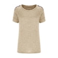 thumbnail image 6 of ALLLIST Floral Womens Tops Summer Crew Neck Short Sleeve Yellow Printed Casual Loose T-Shirts Womens Blouses, 6 of 7