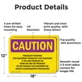 thumbnail image 2 of (2 Pack) Pregnancy Warning This Equipment Produces OSHA Caution Radiation Sign 18 Inch X 12 Inch Indoor / Outdoor Rust-Free Aluminum Metal Signs for Workplace, Workshop, and, 2 of 8