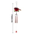 thumbnail image 3 of SATRINO Outdoor Red Cardinal Bird Wind Chimes, Indoor Stained Glass Metal Tubes Music Beautiful Windchimes Hanging for Room,Balcony,Window, Garden,Yard, Patio,Lawn Creative Home Decoration (Red), 3 of 8