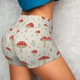 thumbnail image 4 of Kdxio Flat Mushrooms Print Workout Shorts for Women Seamless Soft Smooth Gym Yoga Scrunch Active Shorts, 4 of 9