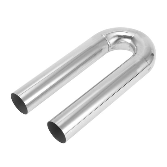 180 Degree Mandrel Exhaust Pipe DIY Custom Car Modified Exhaust Pipe Tubing Piping 51mm/2" OD 300mm/11.81" Leg Length T304 Stainless Steel Silver Tone