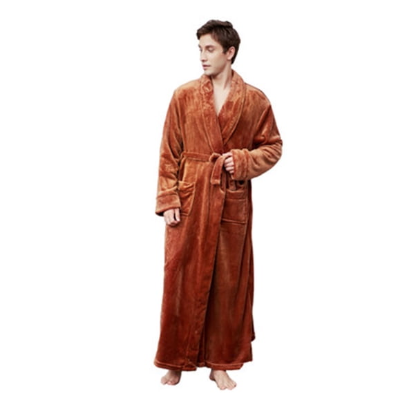fheaev Robes For Women Classic Unisex Premium Cotton Night Gown Bathrobe Luxury Plush Long Terry Cloth Household Clothes Flannel Bathrobe Long Pajamas With Pocket Belts