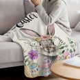 thumbnail image 3 of Happy Easter Bunny Blanket Soft Cozy Warm Throw Blanket for Couch, Plush Fuzzy Flannel Fleece Blankets for Sofa, Spring Floral Rabbit Vintage Bed Blankets Lightweight Gifts for Women, 30"x40", 3 of 9