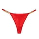 thumbnail image 4 of Gibobby Pantaleta de encaje para mujer Ropa interior de mujer Tanga de mujer transpirable desnuda de gama alta con de metal(Rojo,G), 4 of 5