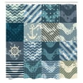 thumbnail image 3 of Ambesonne Nautical Shower Curtain, Anchor Grunge Naval, 69"Wx84"L, Blue Beige, 3 of 5