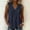 *Navy, variant on ClodeEU Women's V Neck Pleated Sleeveless Tank Top, Casual Loose Fit Blouse Black,Women's Plus L