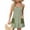 *Green, variant on Women's Striped Spaghetti Strap Romper Dress,Sleeveless Pockets Cover Up For Women,Ladies Summer A-Line Swing Sundress with Butil in Shorts,Green,S-5XL
