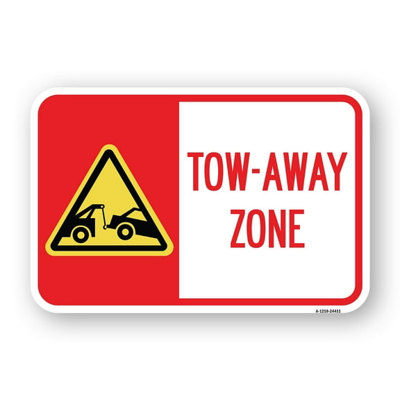 SignMission A-1218-24411 12 x 18 in. Aluminum Sign - Tow-Away Zone with Graphic