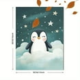 thumbnail image 3 of Cute Penguin Canvas Wall Art， Perfect for Bedroom， Living Room， Nursery， Office， and Bathroom Decor., 3 of 8