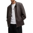 thumbnail image 4 of Men’s Faux Leather Jacket Classic Biker Style Motorcycle Coat Fit Fashion Casual Lightweight Fall & Spring Jackets for Men, 4 of 6