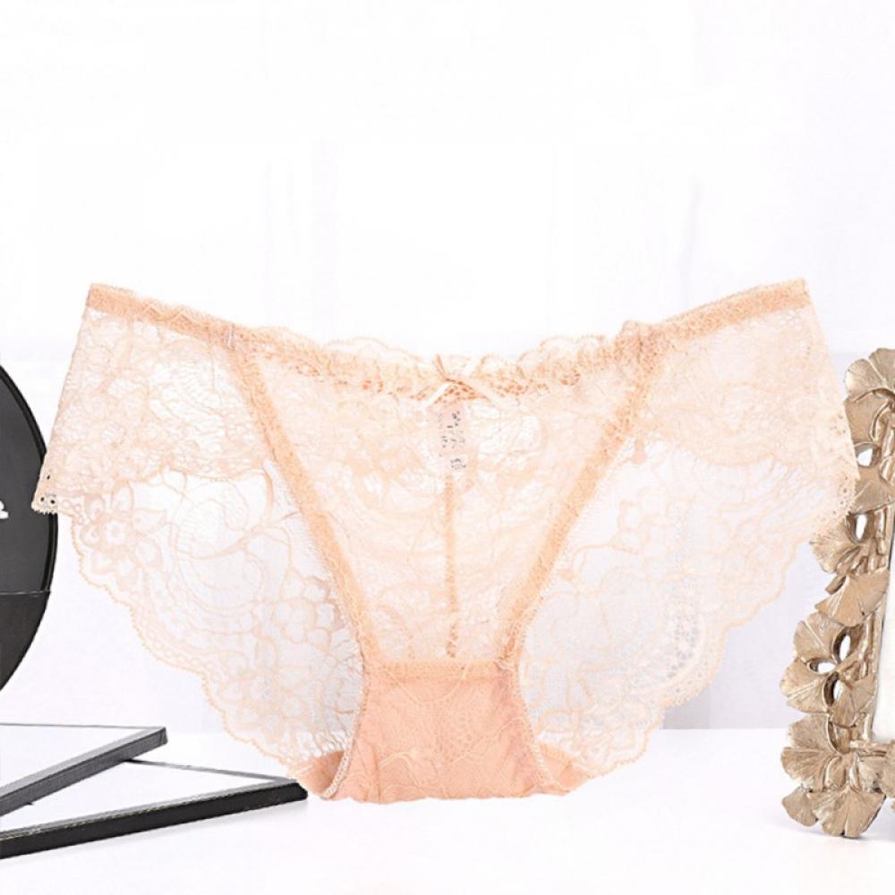 5pcs/Pack Seamless Lace Trimmed Triangle Panties Lingerie