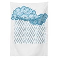 thumbnail image 3 of Ambesonne Blue Tablecloth Rectangular Table Cover, Rain Cloud Sketch Fall, 52"x70", Blue, 3 of 4