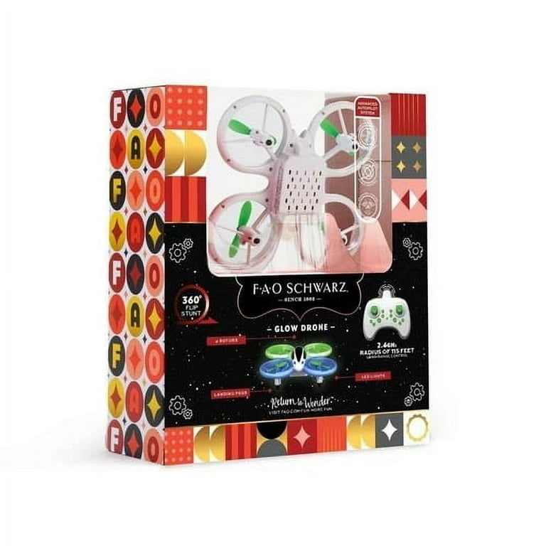 FAO Schwarz Thunder Glow Drone with LED Lights Remote Control
