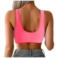 thumbnail image 7 of vigerkar Women Swimsuit Bikini Top Quick Dry Bathing Suit with Fixed Wide Straps Pink, M, 7 of 7
