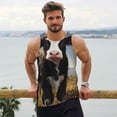 thumbnail image 6 of Daiia Cute Prairie Cow Printed Men's Quick Dry Fit Muscle Tank Top Slim-Fit Tank Workout Tank Top Lightweight Sports Tank Top-3X-Large, 6 of 7